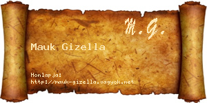 Mauk Gizella névjegykártya